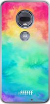 Motorola Moto G7 Hoesje Transparant TPU Case - Rainbow Tie Dye #ffffff