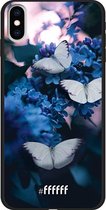 iPhone Xs Max Hoesje TPU Case - Blooming Butterflies #ffffff