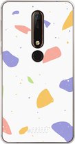 Nokia X6 (2018) Hoesje Transparant TPU Case - Terrazzo N°6 #ffffff