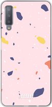 Samsung Galaxy A7 (2018) Hoesje Transparant TPU Case - Terrazzo N°8 #ffffff