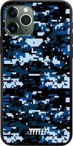 iPhone 11 Pro Hoesje TPU Case - Navy Camouflage #ffffff