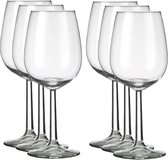6x Luxe wijnglazen voor witte wijn 350 ml Bouquet - 35 cl - Witte wijn glazen - Wijn drinken - Wijnglazen van glas