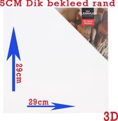 DONZA - Schildersdoek - Canvas - 3D Schilderen - 29 x 29 x 3,5CM - Schildersdoek 3D Bleiswijck - Drievoudig geprepareerd - Schildercanvas - Schilder doek - olieverf - acrylverf - 3