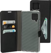 Mobiparts hoesje geschikt voor Samsung Galaxy A42 5G - Wallet/Boekhoesje - Eco Leer - Magneet Sluiting - Opberg vakken - Zwart