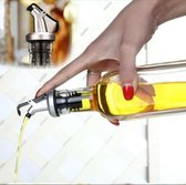 Olijfolie Dispenser - Olie Schenker - Schenktuit met Dop - Azijn en Olie - Wijn Schenker - Lekvrij - Schenkdop voor wijn, fles of cocktail - Bar accessoire - Rubberen afsluitring
