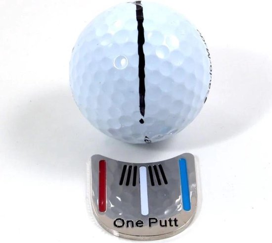 Firsttee - One Putt - PUTTER LIJN - Marker - Magneet - Bal markeren - Pet - Clip - Afneembaar - Greens - Golf - Greenmarker - Marker golfbal - Golfbalmarkers - Golfballen - Golf accessoires - Golf sport - Golf training - Cadeau van Firsttee — afbeelding 3