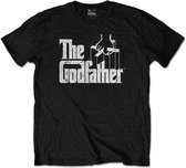 The Godfather - Logo White Heren T-shirt - S - Zwart
