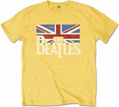 The Beatles Kinder Tshirt -Kids tm 14 jaar- Logo & Vintage Flag Geel