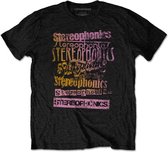 Stereophonics - Logos Heren T-shirt - XL - Zwart