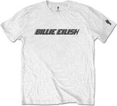 Billie Eilish Kinder Tshirt -Kids tm 8 jaar- Black Racer Logo Wit