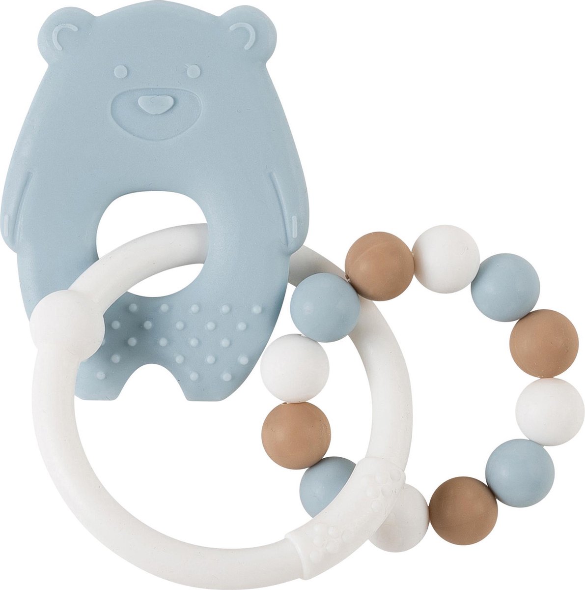 Nattou Beer Silicone - Bijtring - Blauw - BPA Vrij