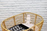 Wallabiezzz  Baby deken - Wiegdeken - Omslagdoek Baby - Zwart - 75x90cm