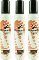 Kappers KIS Color Styling Mousse lichtbruin Haarverzorging schuim tint 3x200ml 3x200ml Lichtbruin