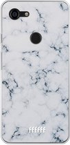 Google Pixel 3 XL Hoesje Transparant TPU Case - Classic Marble #ffffff