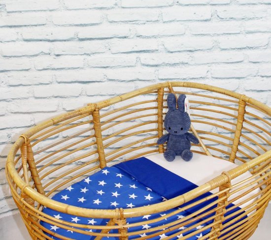 Wallabiezzz Baby deken - Wiegdeken - Omslagdoek Baby - Blauw - 75x90cm