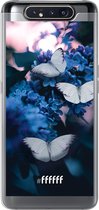 Samsung Galaxy A80 Hoesje Transparant TPU Case - Blooming Butterflies #ffffff