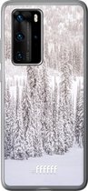 Huawei P40 Pro Hoesje Transparant TPU Case - Snowy #ffffff