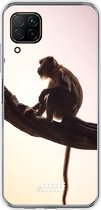 Huawei P40 Lite Hoesje Transparant TPU Case - Macaque #ffffff