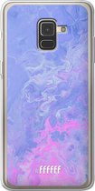 Samsung Galaxy A8 (2018) Hoesje Transparant TPU Case - Purple and Pink Water #ffffff