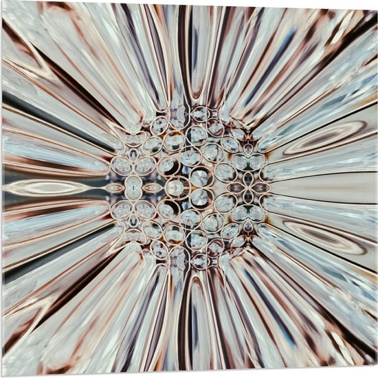 Acrylglas - Bloem van Diamanten - 80x80cm Foto op Acrylglas (Wanddecoratie op Acrylglas)