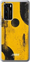 Huawei P40 Hoesje Transparant TPU Case - Black And Yellow #ffffff