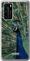 Huawei P40 Hoesje Transparant TPU Case - Peacock #ffffff