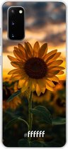 Samsung Galaxy S20 Hoesje Transparant TPU Case - Sunset Sunflower #ffffff