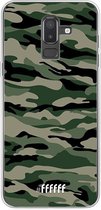Samsung Galaxy J8 (2018) Hoesje Transparant TPU Case - Woodland Camouflage #ffffff