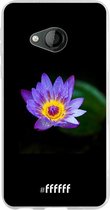 HTC U Play Hoesje Transparant TPU Case - Purple Flower in the Dark #ffffff
