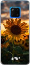 Huawei Mate 20 Pro Hoesje Transparant TPU Case - Sunset Sunflower #ffffff
