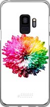 Samsung Galaxy S9 Hoesje Transparant TPU Case - Rainbow Pompon #ffffff