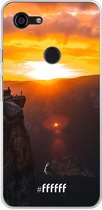 Google Pixel 3 XL Hoesje Transparant TPU Case - Rock Formation Sunset #ffffff