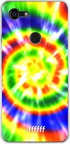Google Pixel 3 XL Hoesje Transparant TPU Case - Hippie Tie Dye #ffffff
