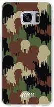 Samsung Galaxy S7 Hoesje Transparant TPU Case - Graffiti Camouflage #ffffff