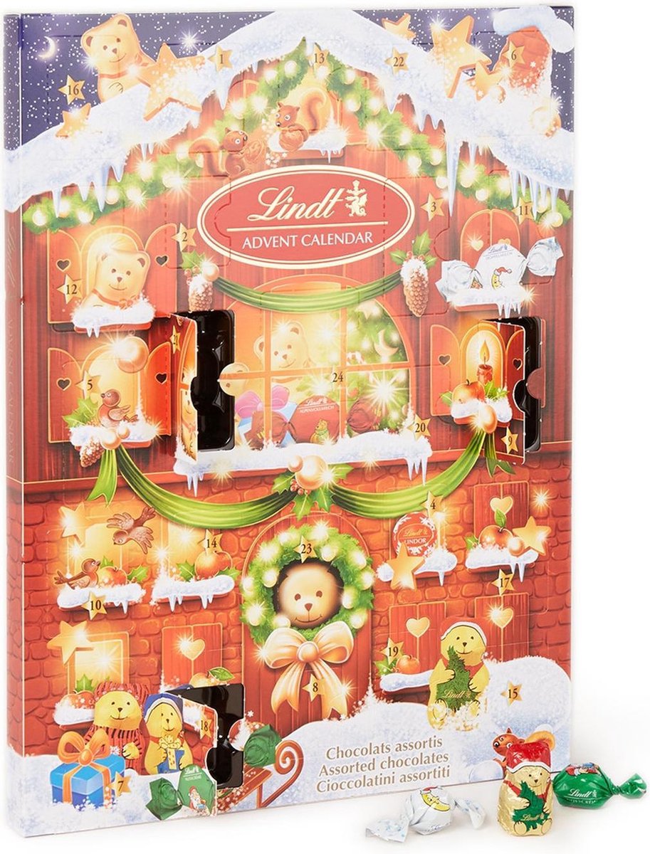Lindt Adventskalender chocolade 2021 Teddy - Kerst - Feestdagen