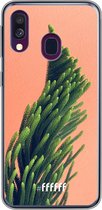 Samsung Galaxy A40 Hoesje Transparant TPU Case - Waving Plant #ffffff