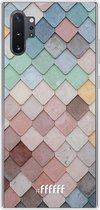 Samsung Galaxy Note 10 Plus Hoesje Transparant TPU Case - Colour Tiles #ffffff