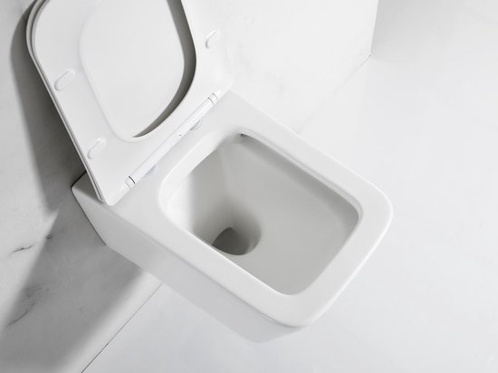 Mawialux hangend rimless toilet | softclose zitting | Mat wit | Vierkant WCH2205MW | bol.com
