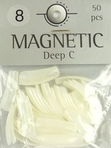Magnetic - Nail Tips - Deep C  - Maat 8 - kunstmatige vingernagels - 50 stuks