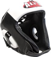 Ali's fightgear hoofdbeschermer boksen zwart met wit - XL