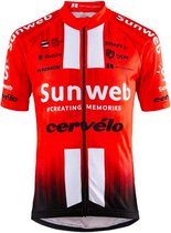 Craft Fietsshirt korte mouwen Kids Rood Wit / TEAM SUNWEB REPLICA SS JERSEY JR TEAM SUNWEB RED - 110