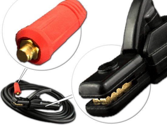Laskabel met krimpcontact en Stekker 9mm H01N2D 25mm² 5mtr - - Lastangen aardklemmen laskabels - EAN: 4030875131543 Laskabel met krimpcontact en Stekker 9mm H01N2D 25mm² 5mtr - - Lastangen aardklemmen laskabels - EAN: 4030875131543