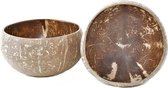 set van 2 - coconut bowl - kokosnoot kom - 11 cm - fairtrade uit Vietnam