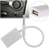Mini Jack 3,5mm / AUX naar USB - 15 cm Converter - Naar USB Converter - AUX To USB - Voor Koptelefoon - Headset / Oordopjes / Laptop / PC / Autoradio  Wit