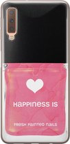 Samsung Galaxy A7 2018 hoesje siliconen - Nagellak - Soft Case Telefoonhoesje - Print / Illustratie - Roze