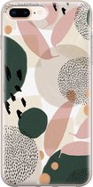 iPhone 8 Plus/7 Plus hoesje siliconen - Abstract print - Soft Case Telefoonhoesje - Print / Illustratie - Transparant, Multi