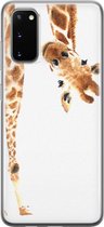Samsung Galaxy S20 hoesje siliconen - Giraffe - Soft Case Telefoonhoesje - Giraffe - Bruin