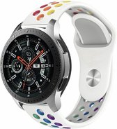 Samsung Galaxy Watch sport band - wit kleurrijk - 45mm / 46mm