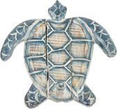 Schildpad hout blauw S