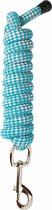 Weatherbeeta Paarden halster touw gestreept grijs-perzik-turquoise 2 meter